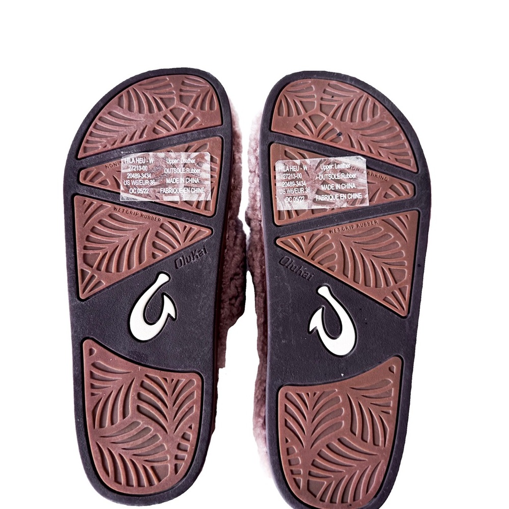 OluKai Hila Heu Women’s Cozy Slipper Sandals in Blush Size 6 - Picture 3 of 5